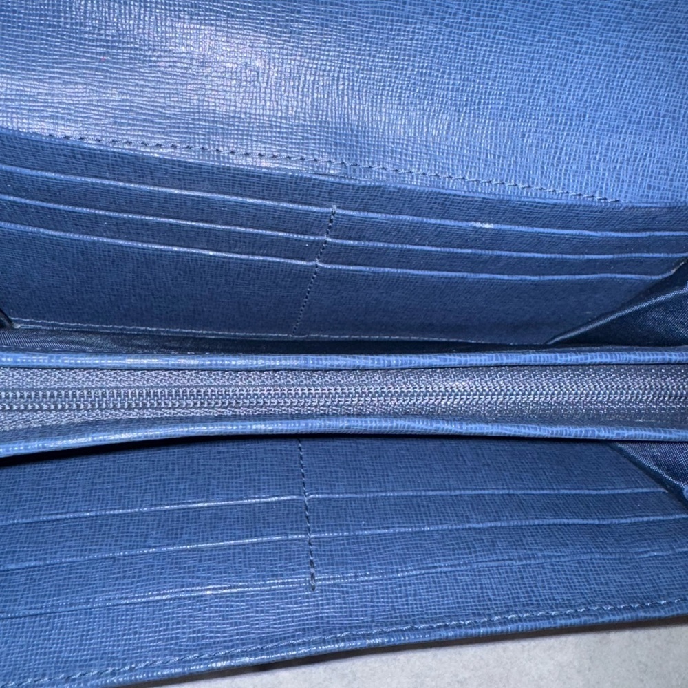 Preowned GUC Furla Blue Leather Wallet Classic Design - Picture 8 of 10